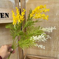 Bunga Wisteria Buatan Set Dekorasi Pernikahan dengan Berbagai Bunga dan Vas Cetakan Injeksi Tulang