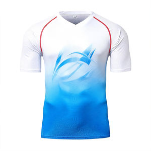 Ropa de Ciclismo de Manga Corta, Transpirable y de Secado Rápido, Ligera, Elástica, con Estampado Degradado, para Ciclismo Competitivo al Aire Libre - Product Image 1