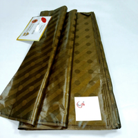 Gaun Batik Jacquard Bazin Rajut Cetak Berkualitas Tinggi 100% Poliester Kain Brokat Afrika yang Kaya Anti-Bakteri Anti-Jamur