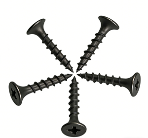Vis <span class=keywords><strong>à</strong></span> cloison sèche Ruspert en phosphore noir, <span class=keywords><strong>filetage</strong></span> grossier, installation rapide, directement de l'usine - Product Image 2