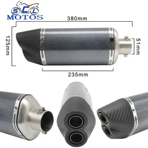 Silencieux d'échappement de moto à vendre Silencieux d'échappement à double ventilation <span class=keywords><strong>CBR125</strong></span> CB600 Z750 - Product Image 1