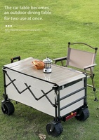Chariot de camping pliable à quatre roues en acier inoxydable robuste, télécommandé, électrique, pour l'extérieur, OEM