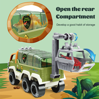 2025 derniers modèles dinosaure Transport ingénierie véhicule musique et lumières bricolage dinosaure transporteur voiture jouet pour enfants