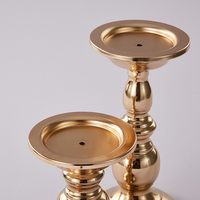 Porte-bougie en métal doré exquis, vases à fleurs de mariage et chandeliers, décoration de maison tendance, lanternes de table et pots à bougies