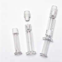 Seringue en verre de 1 ml avec capuchon Luer Lock blanc et bouchon en caoutchouc pour distillat d'huile, seringues RSO