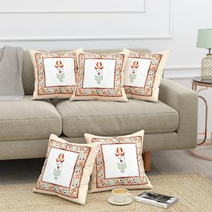 custom made Cultural Charm 16x16 Handcrafted Block <b>Printed</b> <b>Cushion</b> Covers. ideal for home stores for resale and gifting - Product Image 2
