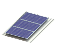 Support de montage de panneau solaire de toit de module en métal PV réglable avec caractéristiques d'angle
