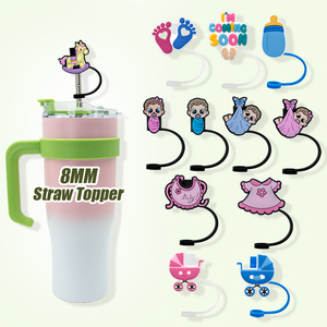Accesorios para Bebidas al por Mayor: Adorno de Silicona de 8mm con Forma de <span class=keywords><strong>Pies</strong></span> de Bebé para Biberones, Serie Bebé, para Futuros Padres - Product Image 1