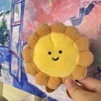 Porte-clés en peluche tournesol mignon, poupée fleur en peluche douce, breloque de sac en peluche Kawaii, cadeau pour enfants et filles