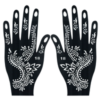 Vente en gros de pochoirs pour peinture faciale, autocollants pochoirs pour art corporel au henné, pochoirs temporaires pour tatouages au henné pour les mains