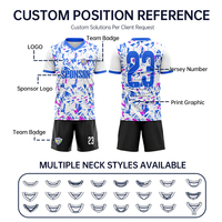 Maillots de football en polyester 100% sublimé, ensembles de maillots de football personnalisés pour hommes, uniformes de football pour équipe