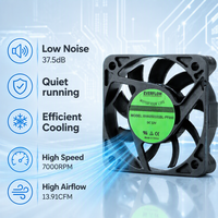 Ventilateur industriel à flux axial en plastique DC 12V 5010 ultra-fin à haute vitesse et fort débit, avec roulement à billes BLDC PBT, électrique OEM/ODM