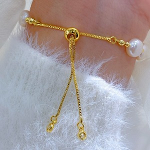 Elegant Natural Freshwater Pearl <b>Bracelet</b> <b>Adjustable</b> Resin Natural Flower Pendant <b>Bracelets</b> for Women Beach Jewelry - Product Image 4