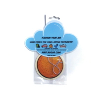 Diffuseur de parfum pour voiture en papier de coton écologique, imprimé forme de fruit personnalisée, parfum longue durée, logo personnalisé
