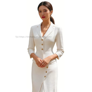 Ensemble 2 pièces texturé pour femme - Haut et jupe ajustés, tenue formelle coordonnée - Product Image 5