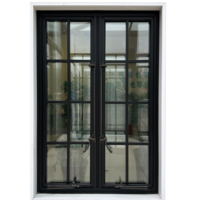 Marca de China, Villa personalizada, tienda de casas, ventanas de vidrio aislante francés de aluminio, ventana y puertas fijas de aluminio