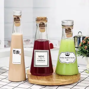 New Product 100ml 250ml 300ml 350ml Clear Empty Glass Champagne Soda Carbonated Drinks Beer Coffee Wine Juice Bottles