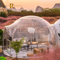 Casa de cabina estrellada, tienda de domo transparente, gran oferta, Hotel, Geodesic, Igloo, casa de tienda de domo prefabricada