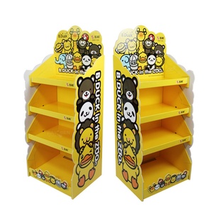 ชั้นวางสินค้าพับได้ทำจากกระดาษลูกฟูกสำหรับร้านค้าปลีกซูเปอร์มาร์เก็ต พร้อมแผ่นรองกระดาษสะท้อนแสงสำหรับขนมและอาหาร - Product Image 1