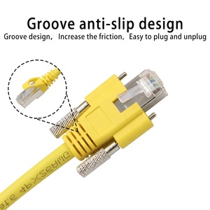 Liansu Linksup High Speed <strong>Vision</strong> Industrial Camera Ethernet <strong>Cable</strong> Cat6A/7 Network SFTP Rj45 8p With Lock Screw cat6A lan <strong>Cable</strong> - Product Image 3