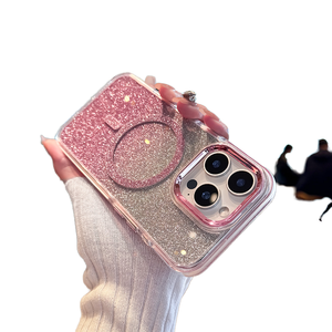 Sang trọng trong suốt Gradient Acrylic trường hợp điện thoại cho <span class=keywords><strong>Iphone</strong></span> 15 16 17 Pro Max chống sốc tỏa sáng biên giới từ điện thoại di động OPP Túi - Product Image 2