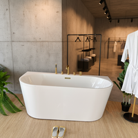 Baignoire autoportante moderne en acrylique OEM, baignoires spa portables, légères et durables, pour usage hôtelier
