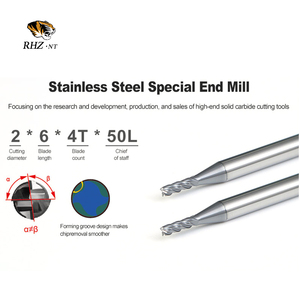 High Precision Carbide Milling Cutter CNC Flat <strong>End</strong> <strong>Mill</strong> 4-Flute ODM OEM Customization - Product Image 3