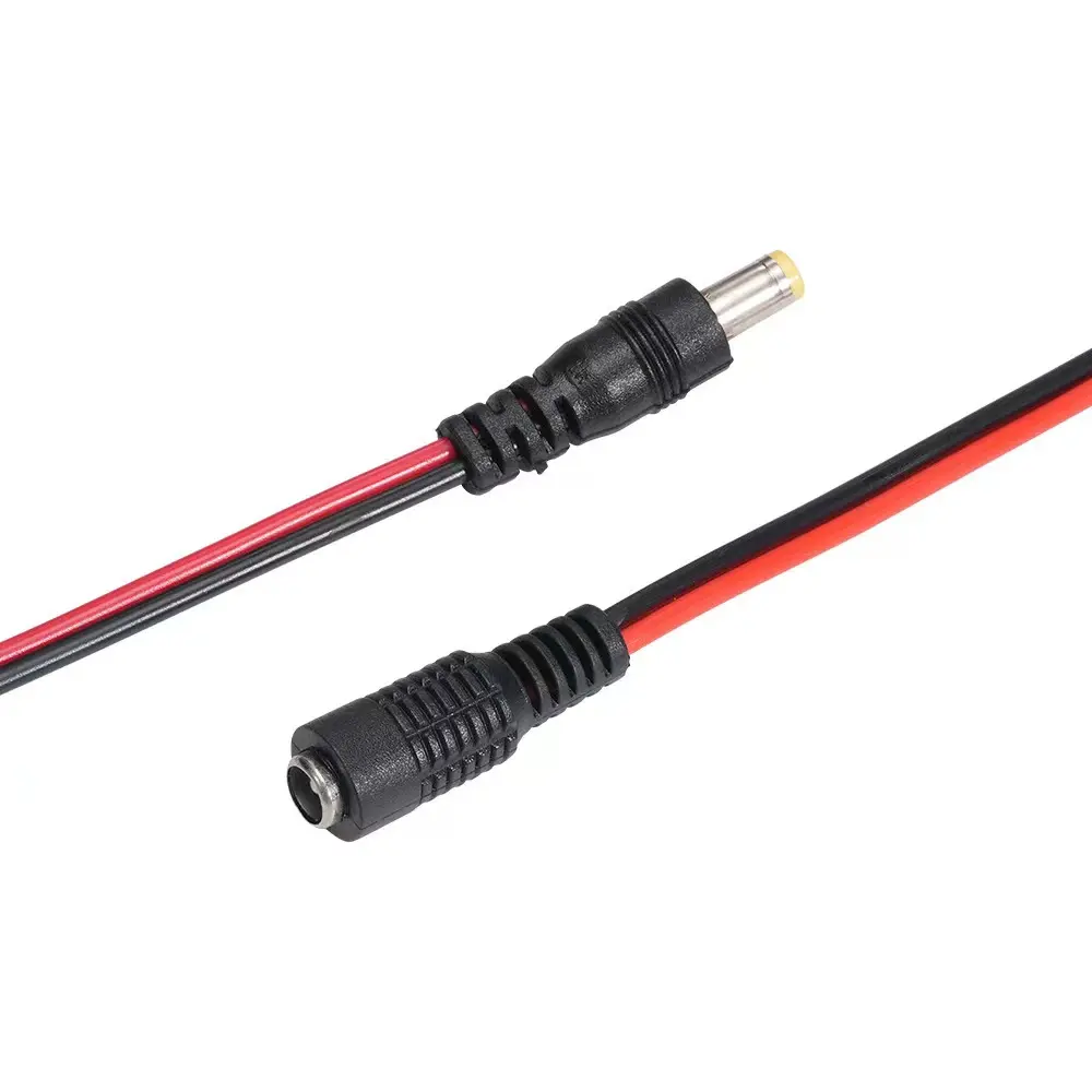 12V 5.5*2.1MM maschio connettore di corrente continua cavo spina treccia cavo di linea per il sistema di sicurezza della telecamera CCTV