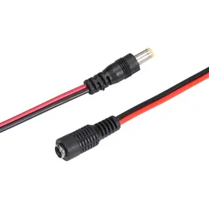 12V 5,5*2,1 MM macho DC conector de alimentación cable enchufe Pigtail Cable línea Cable para sistema de seguridad de cámara CCTV