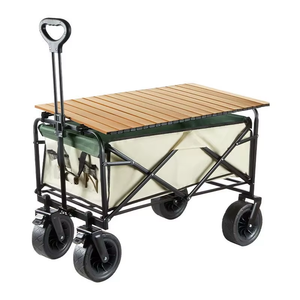 उच्च गुणवत्ता वाले आउटडोर ट्रेलर फोल्डिंग आयरन ऑक्साइड कपड़े मछली समुद्र तट हाथ ट्रॉली - Product Image 6