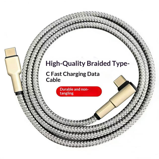 Type-C to Type-C Data Cable 100W Fast Charging & Data Transfer Braided and Durable for Gaming Esports