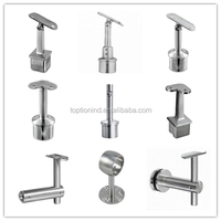Accessoires de balustrade en acier inoxydable SS304 pour escaliers, balcons et hôpitaux avec application de verre pour revêtements de sol