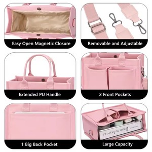 Tùy Chỉnh Tote Túi Cho Phụ Nữ Crossbody Vải Giản Dị Túi Xách Hobo Làm Việc Satchel Túi Rộng Dây Đeo Vai Hợp Thời Trang Với Logo - Product Image 3