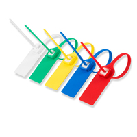 YC-L011 Vente en gros de scellés inviolables plats en PP/PE de 280 mm ; Scellés jetables numérotés personnalisés type serre-câble, options de couleurs pour banques