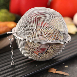 Infuseur à thé en acier inoxydable 304, boule à thé en maille de 45 mm avec chaîne, filtre à thé, accessoires pour café - Product Image 4