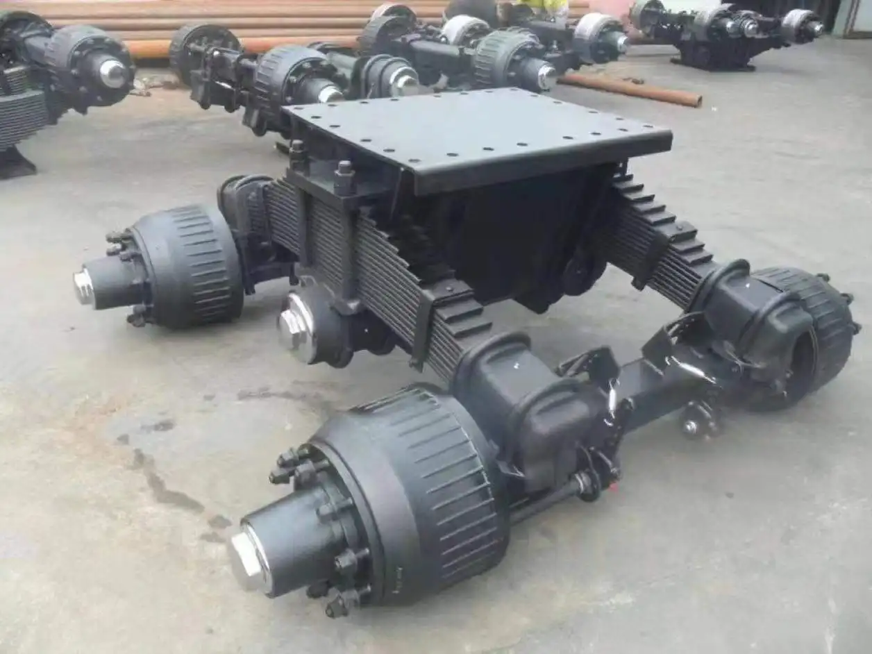 Truk suspensi bogie Trailer 24T Boogie dengan AS Jerman