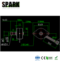 Moteur pas à pas à aimant permanent OEM 24V DC PM25 bipolaire 2 phases pour le contrôle de valve/l'impression/les équipements médicaux