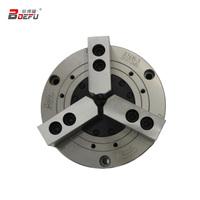 BDEFU Solid Pneumatic Chuck 3 Jaw Lathe Chuck Steel Three Jaw Power Chuck for CNC Lathe Drilling Milling Machine