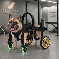 Fauteuil roulant pour chien réglable avec roues pivotantes, chariot de mobilité post-opératoire pour chiens de petite, moyenne et grande taille S-XL