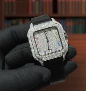 iced Out Antique Coin Designer Hip Hop Style Mechanical Automatic Moissanite Stainless Steel Sapphire Crystal Watch with Alarm - Product Image 3