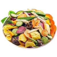 Chips de fruits et légumes lyophilisés complets Snack Mélange de gombo Champignon Légumes séchés Teneur nutritionnelle élevée