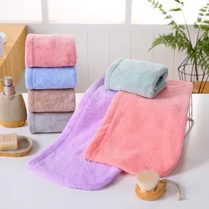 Asciugamano per capelli assorbente d'acqua personalizzato asciugamano per capelli in microfibra ad asciugatura rapida asciugamano per capelli in microfibra