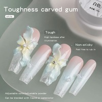 Gel de sculpture 3D pour fleurs 5ml, non collant, blanc nacré satiné, certifié CE, non toxique, pour nail art en bouteille, usage professionnel en salon