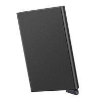 Dompet RFID Pintar Minimalis Aluminium Lipat dengan Logo Kustom Gaya Murah untuk Pria, Tempat Kartu