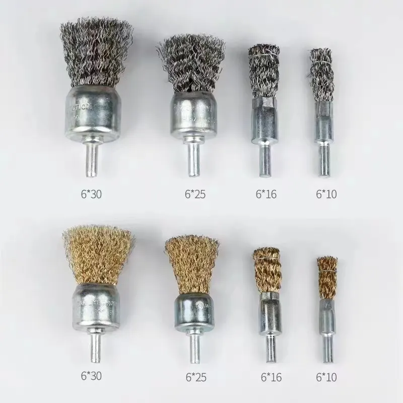 Steel wire brush Polishing cleaning Brass Coated,shank fits Cup Brush with Coated Perfect For Removal of Rust/Corrosion