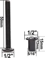 Baut tutup soket Drive Hex hitam M6, 15mm 20mm 25mm 30mm 35mm, Kit baut furnitur kepala Allen