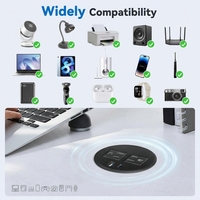 Multiprise encastrable de bureau à œillets ronds avec 2 prises CA et 2 ports USB-C, pour meubles, bureaux, canapés et dessus de table
