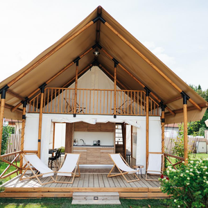 Carpa <span class=keywords><strong>de</strong></span> Lona Familiar Sepi Custom 2024 para Exteriores, Impermeable, con Postes <span class=keywords><strong>de</strong></span> <span class=keywords><strong>Madera</strong></span>, Estilo Hotel <span class=keywords><strong>de</strong></span> Lujo, Resort, Glamping, Safari - Product Image 3