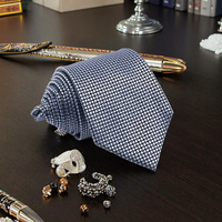 Cravate en polyester de conception tissée personnalisée de style luxe haut de gamme populaire du fournisseur Alibaba