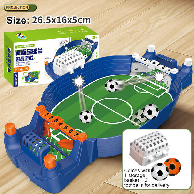 Newest Plastic Portable Full Color Printed Pinball Tabletop Football Board Game 2 Players Battle Shooting Score Educational